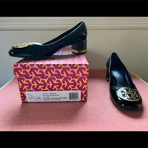 Tory Burch Patent Amy Pump-Black, 6.5 NEW